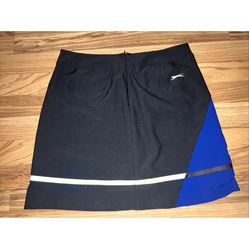 Slazenger Sz 4 Golf‎ Tennis Skirt Skort Soho Colorblock Black Blue White